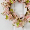 Nearly Natural 24-in Cherry Blossom Wreath - image 3 of 4