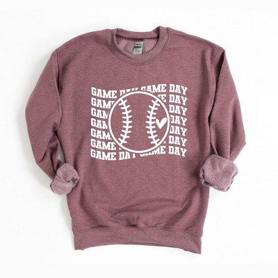 Simply Sage Market Women's Graphic Sweatshirt Baseball Game Day Stacked