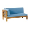 NicBex 4-Piece Sectional Couch with Coffee Table, V-Shaped Outdoor Patio Sofa Set, Acacia Wood Outdoor Sofa Set with Cushions - 3 of 4
