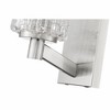 Aubrey Steel Wall Sconce - Dimmable Crystal Shade, 1 Bulb, Damp Rated, Elegant Design - 3 of 4