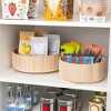 Smart Design Paulownia Wood Turntable Organizer- Set of 2 - 3 of 4