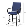 Outdoor Bar Stools Set of 2, 360 Degree Swivel Bar Height Chairs, 26.75" x 29.5" x 48.5" - 3 of 4