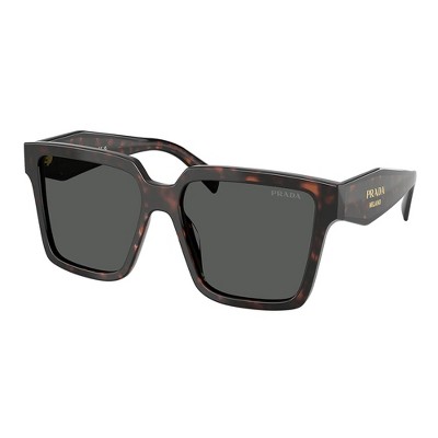 Prada PR 24ZS 17N40L Womens Square Sunglasses Root Tortoise 56mm