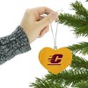 Central Michigan University Secondary Heart Love Wood Christmas Tree Holiday Ornament - 3 of 3