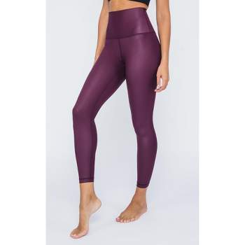 90 Degree By Reflex - Women's Polarflex Fleece Lined High Waist Side Pocket  Legging - Potent Purple - X Large : Target