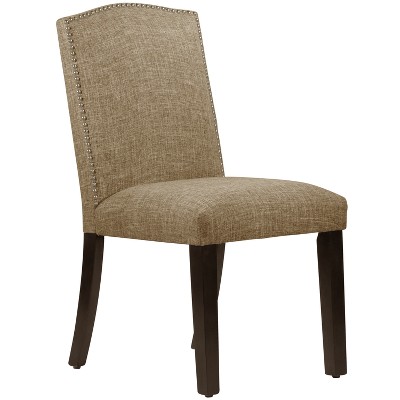 Skyline Furniture Ayala Nail Button Dining Chair in Linen