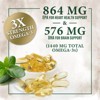 Fish Oil 2400 mg - Triple Strength Fish Oil Supplement for Healthy Heart Support - 60 Softgels By Nature's Peak - 3 of 4