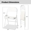 Real Relax Folding Chairs with Padded Seats for Events Home Office, Pu Leather Folding Chair - 3 of 4