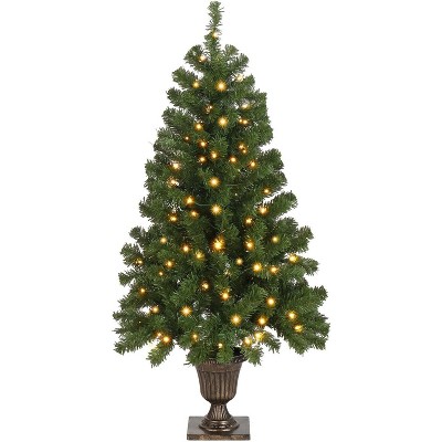 VINGLI 4ft Pre-lit Artificial Christmas Tree, 80 Warm White Lights, 211 Tips, Tabletop & Indoor Holiday Decor