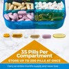 MEDca Vitamin Organizer: Travel Pill Organizer & 6 Compartment Daily Medicine Case Container for Organizing Your Pills, Medications, Supplements - 2 of 4