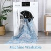 Washable Vintage Foral Rug Non Slip Low Pile Rug Soft Retro Throw Floor Cover Foldable Indoor Carpet for Living Room Bedroom Playroom Nursery - 4 of 4