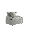 Zeus & Ruta 3-in-1 Convertible Sofa Bed with Adjustable Backrest, Pull-Out Bed, Multi-Pocket Design, for Living Room or Small Spaces - 2 of 4