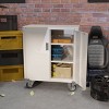 Aobabo 2 Doors Lockable Garage Metal Storage Cabinet on Wheels, 35.4 Inches Small Steel Rolling Tool Storage Cabinet for Home,Office,Garage - 4 of 4