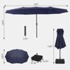 Patio Umbrellas, 15FTx9FT Patio Double-Sided Umbrella, Outdoor Rectangle Market Umbrella for Patio, Lawn & Garden and Poolside - 3 of 4