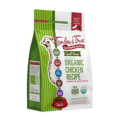 Tender & True Organic Small Breed Chicken and Liver Recipe Dry Dog Food - 4lb