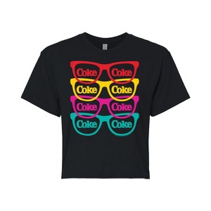 Women's - Coca-Cola - Retro Sunglasses Cropped Graphic T-Shirt - 1 of 4