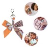 Unique Bargains Bow Scarf Handbag Charm Black White 1Pc - 3 of 4