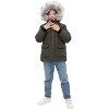 Rokka&Rolla Boys' Ripstop Hooded Parka Jacket Fleece Lined Winter Coat - 4 of 4