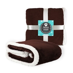 PetAmi Pet Blanket for Dogs Cats, Faux Shearling Fleece Soft Plush Reversible Washable Furniture Cover - 1 of 4