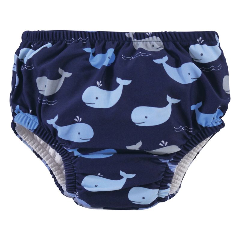 Hudson Baby Infant and Toddler Boy Swim Diapers, Whales, 4 of 6