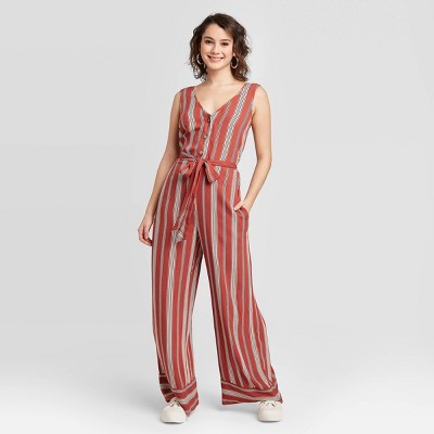 adrianna papell scalloped jumpsuit