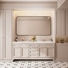 Rectangular Framed Tempered Glass Wall-Mounted Bathroom Vanity Mirror - 3 of 4