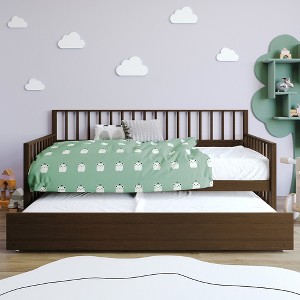 ChaletPosh Twin Size Wooden Daybed with Trundle - 1 of 4