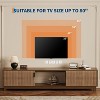 70" Long TV Stand for Living Room, Mid Century Modern Entertainment Center for TVs, TV Console with Fluted Doors & Open Storage Compartment - 3 of 4