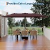 Jojoka 15FT Large Patio Umbrella with Base,Double-Sided Outdoor Market Rectangle Umbrellas for 2-8 People - 3 of 4