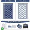 Waterproof Outdoor Rug for Patio 5x8/6x9 Reversible Plastic Straw Trellis Carpet, Modern Geometric Lattice Indoor/Outdoor - 3 of 4