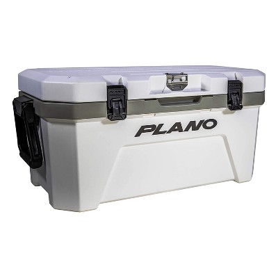 Plano Frost 32 Quart Heavy Duty Cooler with Built In Bottle Opener, Cutting Board, and Removable Dry Basket for Camping, Tailgating, Outdoor Events