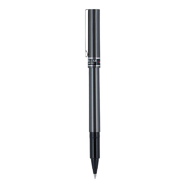 uni-ball Deluxe Rollerball Pens Micro Point Black Ink 12/Pack (60025), 3 of 10