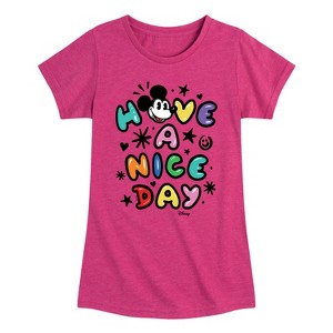 Girls' - Disney - Mickey Mouse Fitted Short Sleeve Graphic T-Shirt - 1 of 4