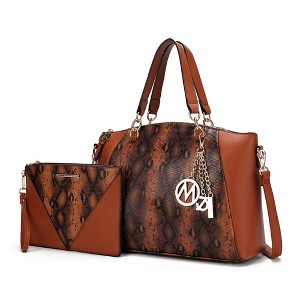 MKF Collection Addison Snake Embossed Women’s Tote Bag with matching Wristlet Pouch by Mia K - 1 of 4