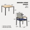 Aukfa 5-Piece All-Weather Woven Rope & Acacia Wood Square Patio Dining Set with Cushions - 3 of 4