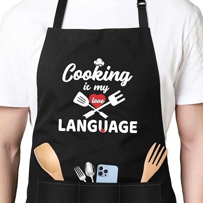 DOMETOUR Funny Apron Men Gifts For Dad Husband Grilling Stocking Stuffers for Christmas Birthday Chef Apron