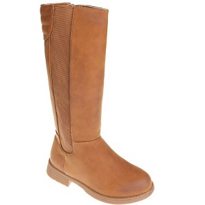 bebe Girl's Fashion Boots, Tall Knee-High Comfy Chelsea Boots with Elastic Gore and Padded Counter for Girls - 1 of 4