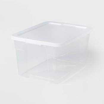 66qt Clear Latching Storage Box White - Brightroom™