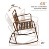 Acekool 2-Person Iron Rocking Chair - Liver Color Patio Glider with Star Design - 3 of 4