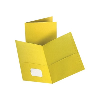 Staples 2-Pocket Presentation Folders Yellow 10/Pack (13385-US)