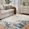 Washable Modern Abstract Rug Non Slip Low Pile Rug Soft Throw Floor Cover Foldable Indoor Carpet for Living Room Bedroom - 4 of 4