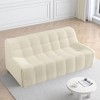 AZL1 Life Concept Sofas Full Sponge Compression Corduroy 3 Seat, Modern Minimalist Style Corduroy for Relaxing Areas, Beige, 74"*35.24"*29.53" - 2 of 4