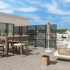 Dovelina Metal Privacy Screen Free Standing 6 ft. H x 3 ft. - 4 of 4