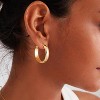 14K Gold Plated Hoop Earrings for Women, with 925 Sterling Silver Post, Hypoallergenic Lightweight - 3 of 4