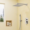 YAWWALK Single-Handle Rain 2-Spray Square 10 in Shower Faucet(Valve Included) - 3 of 4