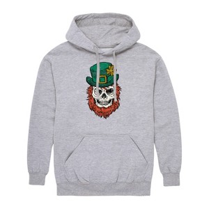 Men's - Instant Message - Leprechaun Skull Graphic Fleece Pullover Hoodie - 1 of 4