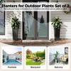 2 Pack Large Planters for Indoor Plants, Plant Pots All-Weather Use with Drainage Holes for Porch, Patio, Backyard, Black - 2 of 4