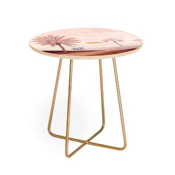 Nika The Journey Side Round Table Gold - Deny Designs