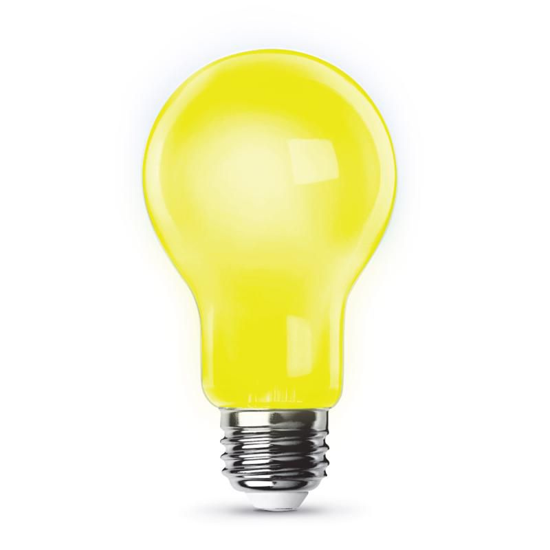 Feit Electric A19 E26 (Medium) LED Bulb Yellow 100 Watt Equivalence 1 pk, 3 of 5