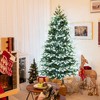 Costway 6 FT Pre-Lit Christmas Tree 3 Modes Hinged with Quick Power Connector & 350 Lights - 3 of 4